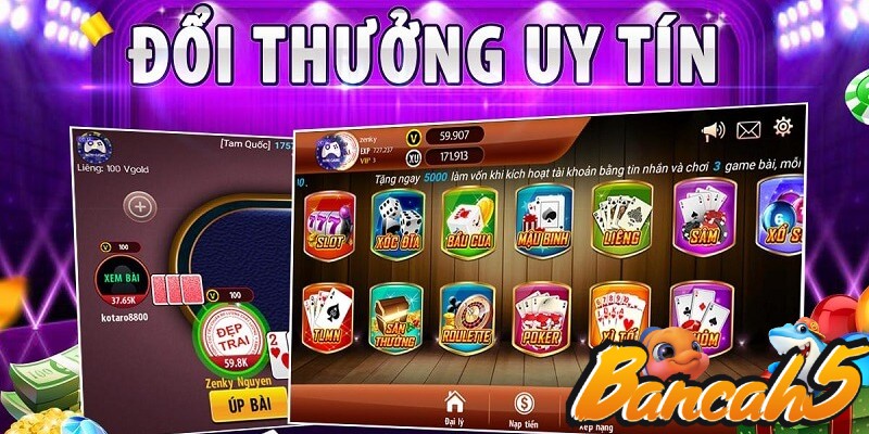 Game Bài Đổi Thưởng H5 - Game Bài Hot Tại Bancah5 Mobi