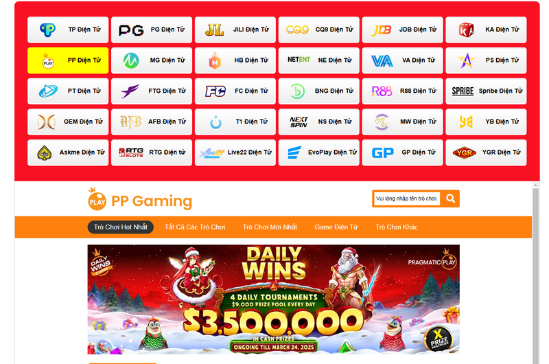 PP sảnh slot đáng trải nghiệm